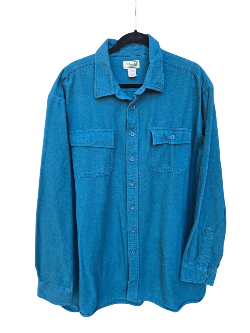 L.L. Bean Chamois Flannel Shirt Long Sleeve Button-up Vintage Mens Sz XXLT 0MT04